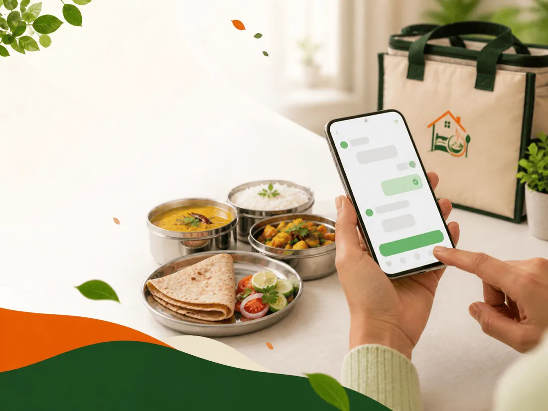 Order tiffin via WhatsApp — Ravinarayan Tiffin chat preview